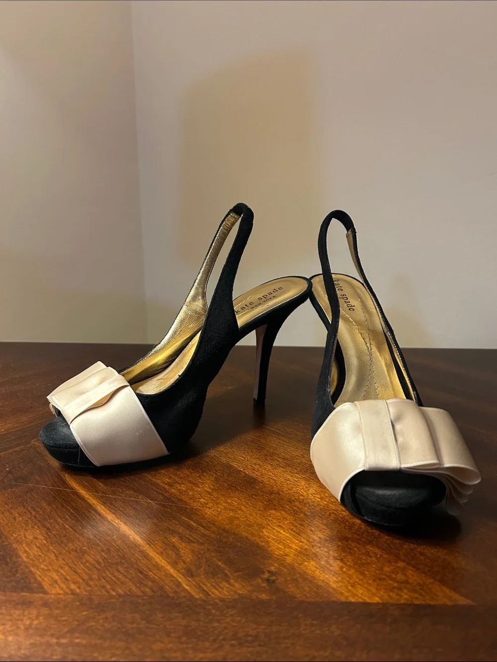 kate spade Suede Slingback Ribbon Heels